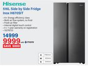 Hisense 516Ltr Side-By-Side Fridge Inox H670SIT