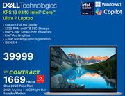 Dell Technologies XPS 13 9340 Intel Core Ultra 7 Laptop-On A 20GB Price Plan