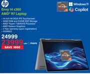 HP Envy 14 X360 AMD R7 Laptop