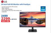 LG 24" Full HD Monitor With Free Sync