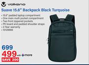 Volkano Suave 15.6" Backpack Black Turquoise