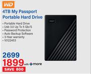 WD 4TB My Passport Portable Hard Drive
