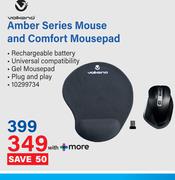 Volkano Amber Series Mouse & Comfort Mousepad