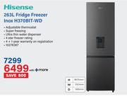 Hisense 263L Fridge/Freezer Inox H370BIT-WD