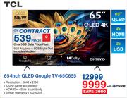 TCL 65" QLED Google TV 65C655