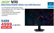 Acer MG27X5Q WQHD 180Hz 1ms HDR Monitor