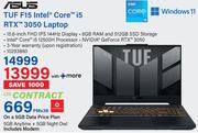 Asus TUF F15 Intel Core i5 RTX 3050 Laptop