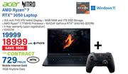 Acer AMD Ryzen 7 RTX 3050 Laptop-On Mobile Internet Gold