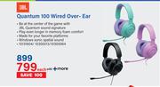 JBL Quantum 100 Wired Over Ear-Each