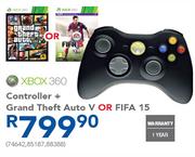 XBOX 360 Controller or Grand Theft Auto V + Fifa 15