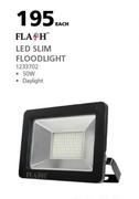 Flash LED Slim Floodlight 50W Daylight-Each
