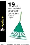 Academy Millennium Complete Leaf Rake F8786-Each