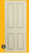 Swartland 4 Panel Canterbury Deep Moulded Doors-813 x 2032mm