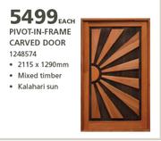 Swartland Pivot In Frame Carved Door-2115 x 1290mm Each