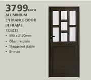 ROBMEG Steel Aluminium Entrance Door In Frame-900 x 2100mm Each