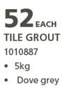 Tylon Tile Grout Dove Grey-5Kg Each