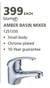 Triumph Amber Basin Mixer-Each