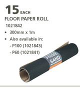 Academy Floor Paper Roll-300mm x 1m Each