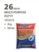 Powafix Multi Purpose Putty White-2Kg Each