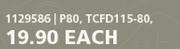 Flat Flap Discs 115mm P80, TCFD115 80-Each