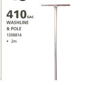 Washline & Pole-2m Each