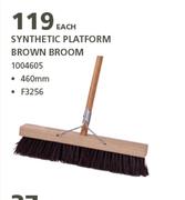 Synthetic Platform Brown Broom 460mm-Each