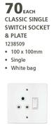 Classic Single Switch Socket & Plate (1238509)