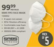 KN95 FFP2 Face Mask (1336932) Pack Of 5-Per Pack
