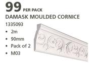 Damask 82mm Moulded Cornice-Each