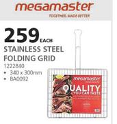 Megamaster Stainless Steel Folding Grid-340 x 300mm Each