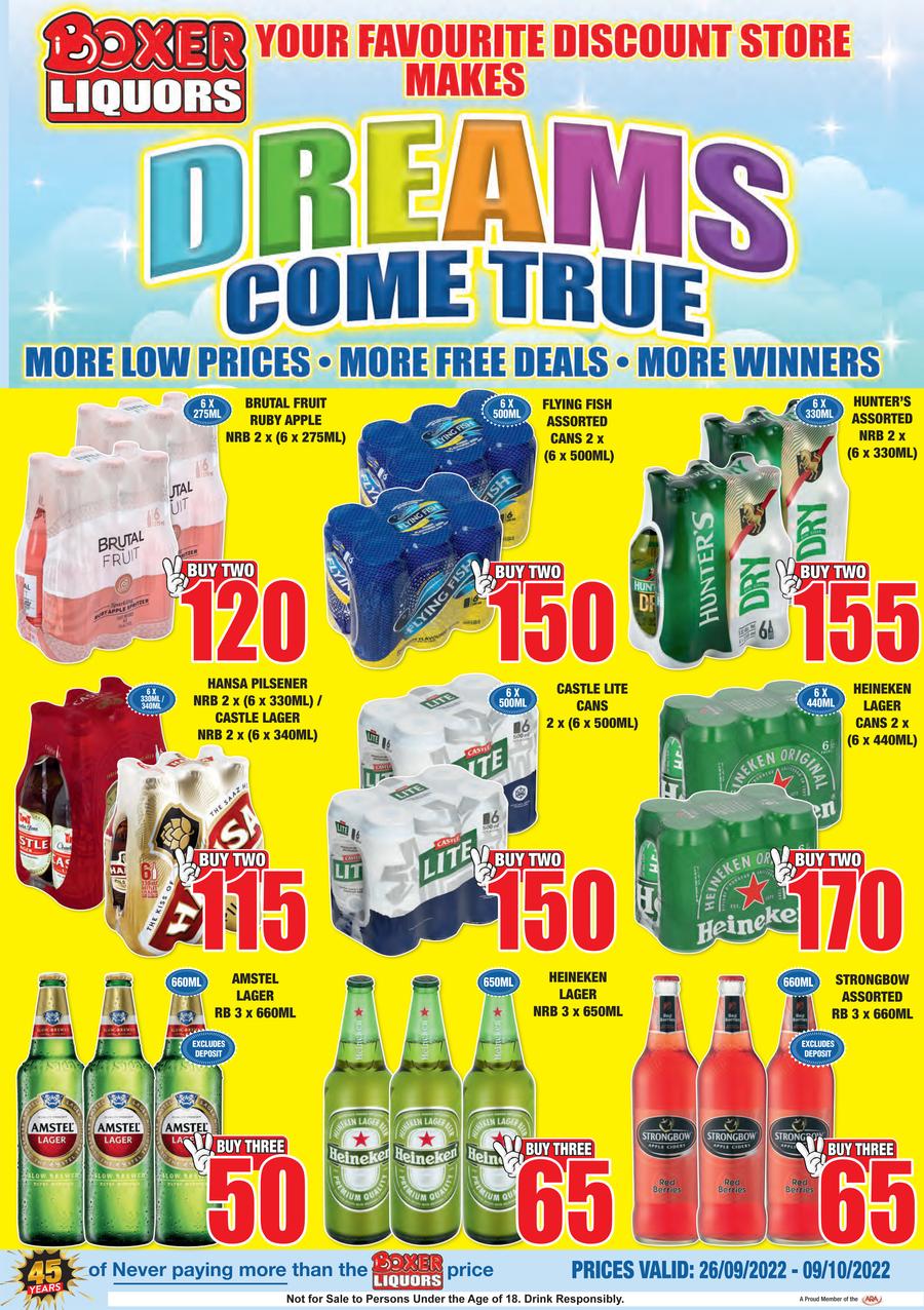 Boxer Liquor Free State North West Dreams Come True 26 September 