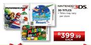 Nintendo 3DS 3D Titles-each