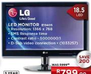 LG 18.5" LED Monitor-E19405