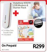 Vodafone K3570 USB Modem & Starter Pack