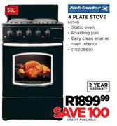 Kelvinator 55Ltr 4 Plate Stove(KC54B)