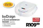 byD:sign 2 Slice Sandwich Maker-Each