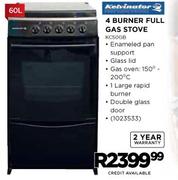 Kelvinator 60Ltr 4 Burner Full Gas Stove(KC50GB)