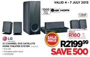 LG 5.1 Channel DVD Satellite Home Theatre System (DH623OS)