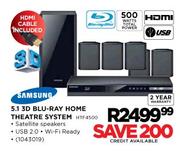 Samsung 5.1 3D Blu-Ray Home Theatre System (HTF4500)