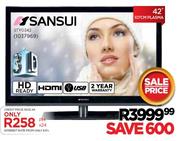 Sansui 42" (107cm) 3D Plasma TV