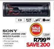 Sony Front Loading USB/MP3/CD Player(GT520U)