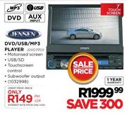 Jensen DVD/USB/MP3 Player(JDVD7700)