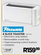 Pineware 4 Slice Toaster (PET44)