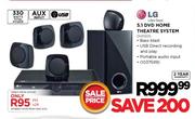 LG 5.1 DVD Home Theatre System(DH3120S)