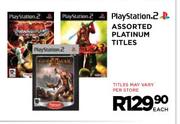 PlayStation 2 Assorted Platinum Titles-Each