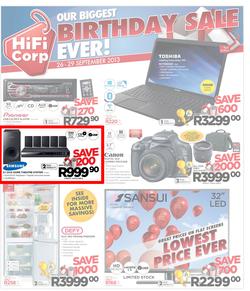HiFi Corp : Our biggest birthday sale ever (26 Sep - 29 Sep 2013), page 1