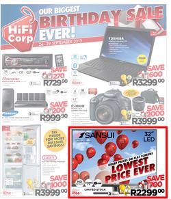 HiFi Corp : Our biggest birthday sale ever (26 Sep - 29 Sep 2013), page 1