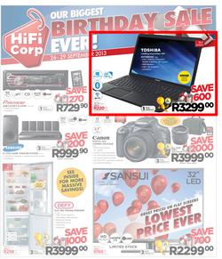 HiFi Corp : Our biggest birthday sale ever (26 Sep - 29 Sep 2013), page 1