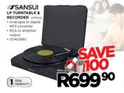 Sansui LP Turntable & Recorder-Each