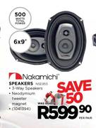 Nakamichi 6x9" 500W Speakers(NSE953)-Per Pair